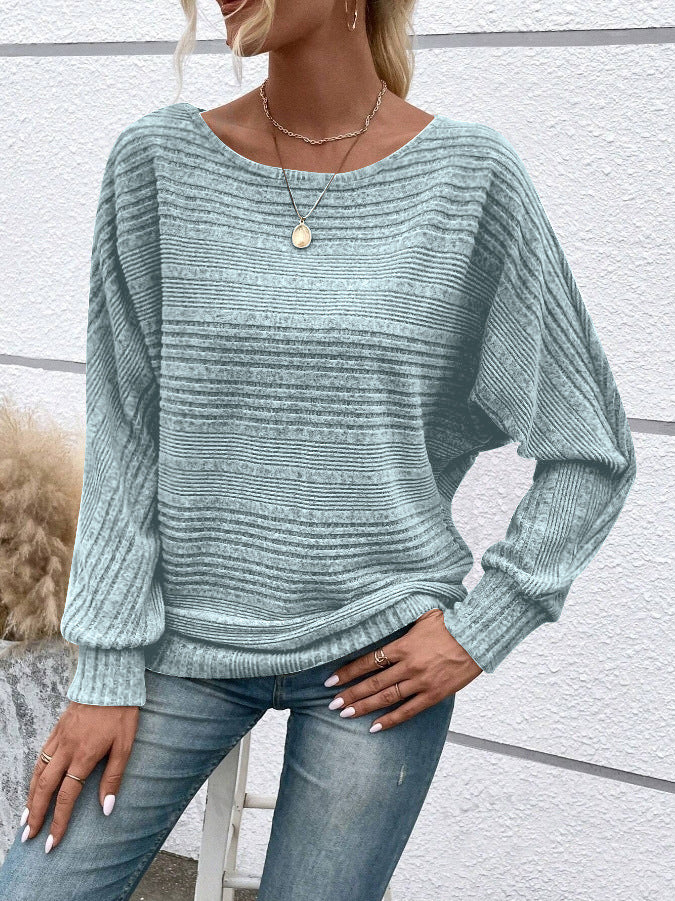 Maglione Donna Nora – Scollo Ampio e Maglia Morbida a Coste