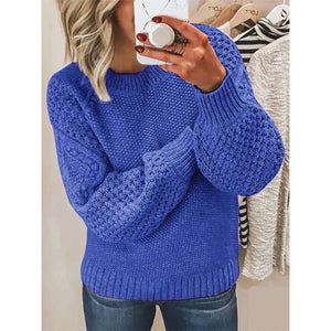 Maglione Donna a Maglia Grossa con Maniche a Palloncino – Texture e Comfort – Chiara