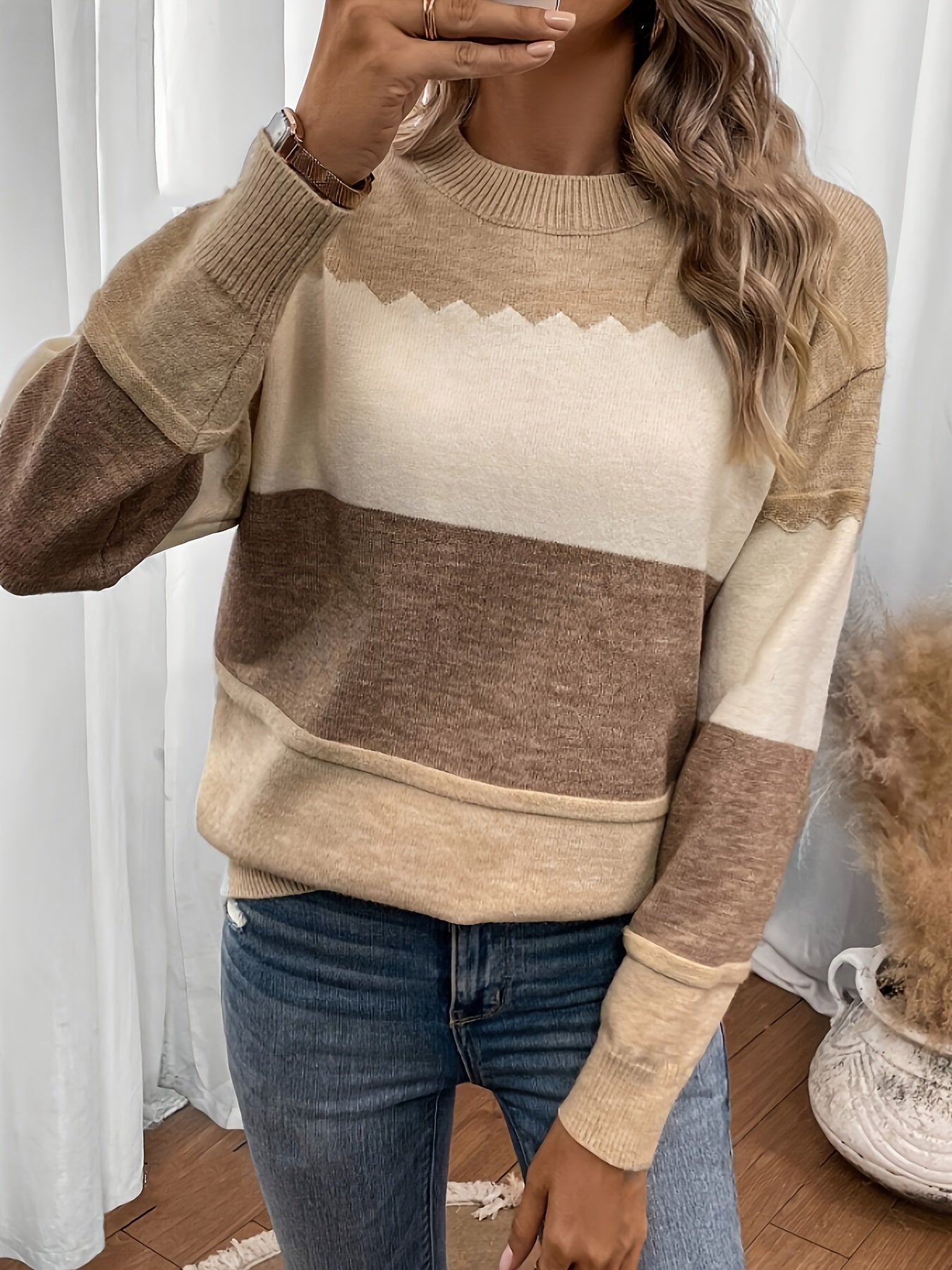 Maglione Donna in Lana a Righe – Caldo e Morbido con Stile Casual Elegante