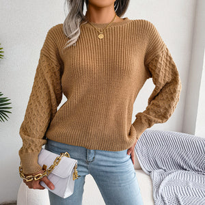 Maglione Invernale Donna – Elegante con Lavorazione a Maglia e Maniche Ampie