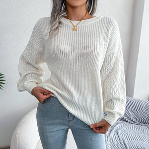 Maglione Invernale Donna – Elegante con Lavorazione a Maglia e Maniche Ampie