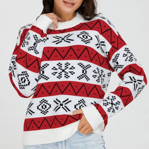 Maglione Natale Donna Oversize con Motivo Jacquard – Calore e Stile delle Feste – Natalia