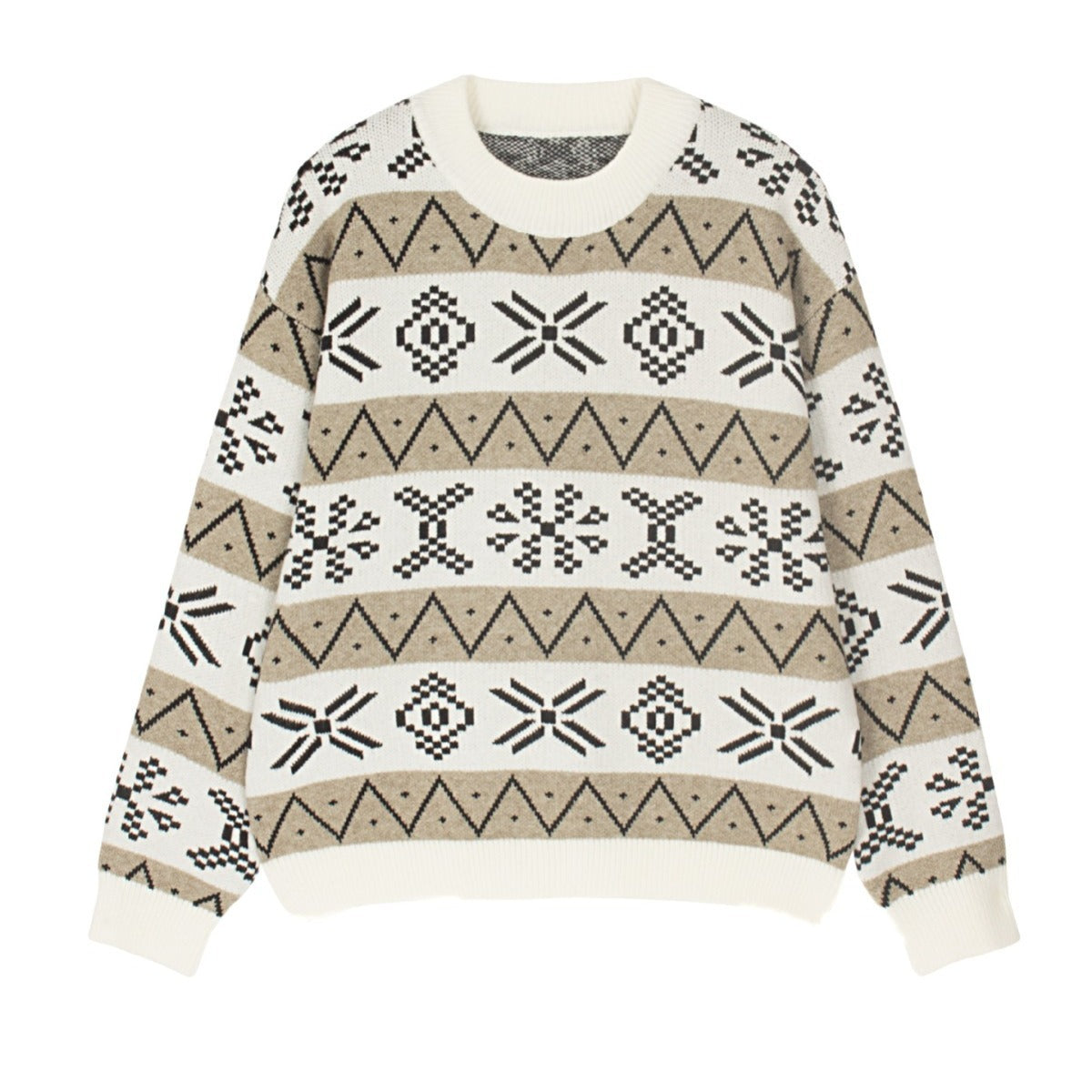 Maglione Natale Donna Oversize con Motivo Jacquard – Calore e Stile delle Feste – Natalia