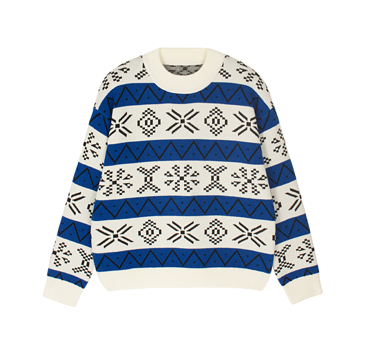 Maglione Natale Donna Oversize con Motivo Jacquard – Calore e Stile delle Feste – Natalia
