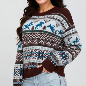 Maglione Natalizio Donna Morbido con Renne – Calore e Allegria per le Feste – Gaia