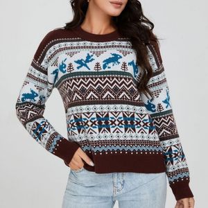 Maglione Natalizio Donna Morbido con Renne – Calore e Allegria per le Feste – Gaia