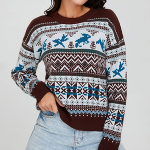 Maglione Natalizio Donna Morbido con Renne – Calore e Allegria per le Feste – Gaia