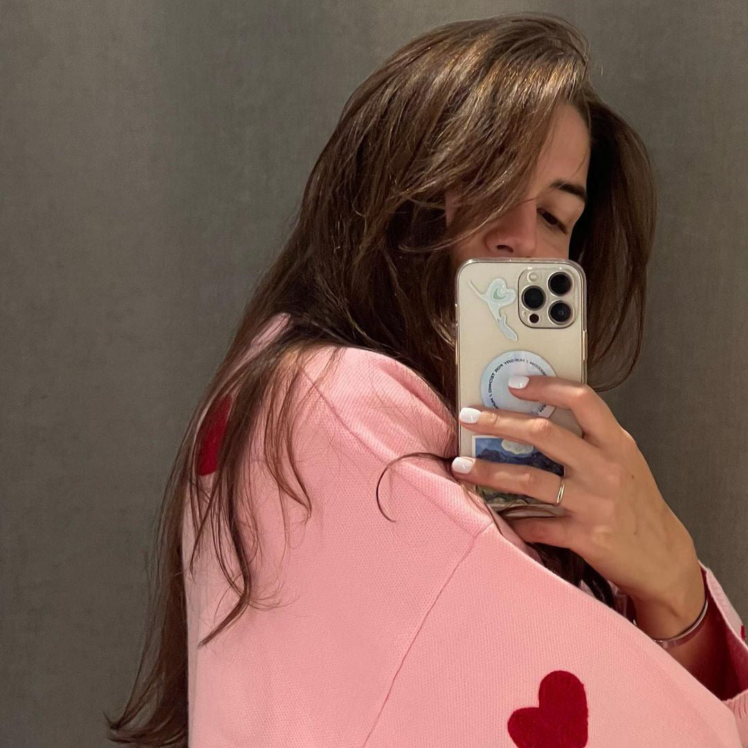 Maglione Oversize Donna a Cuori – Morbido, Caldo e Super Femminile – Cuore