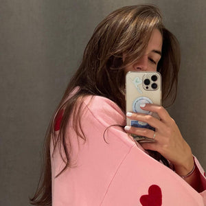 Maglione Oversize Donna a Cuori – Morbido, Caldo e Super Femminile – Cuore