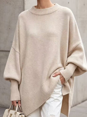 Maglione Poncho Donna Oversize con Maniche a Pipistrello – Eleganza Minimalista – Adele