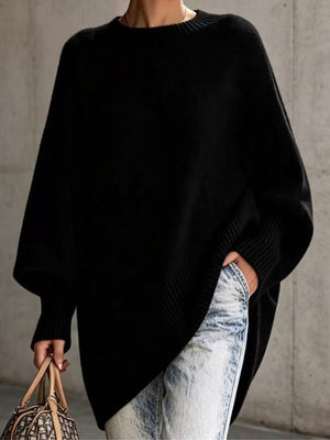 Maglione Poncho Donna Oversize con Maniche a Pipistrello – Eleganza Minimalista – Adele