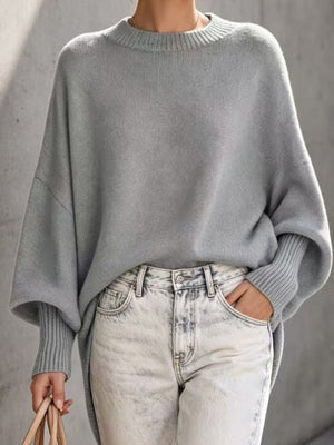 Maglione Poncho Donna Oversize con Maniche a Pipistrello – Eleganza Minimalista – Adele
