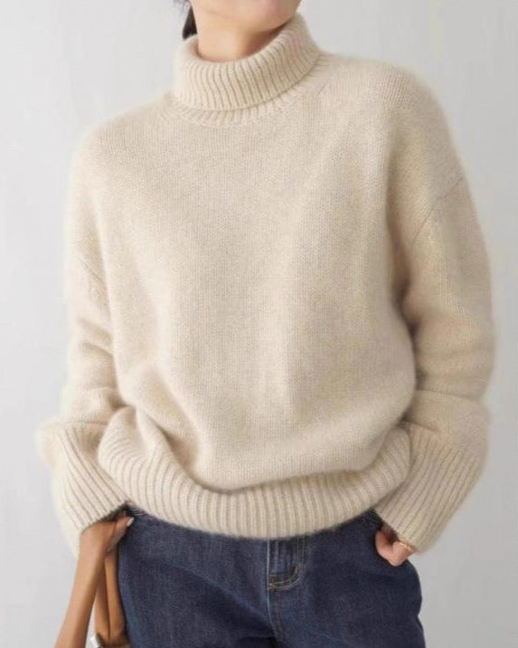 Maglione Elegante, Maglione Donna, Maglione Invernale, Maglione Morbido, Maglione Collo Alto, Maglione Leela Moda