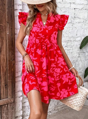 Vestito Corto Floreale Donna – Abito Estivo Fresco e Chic