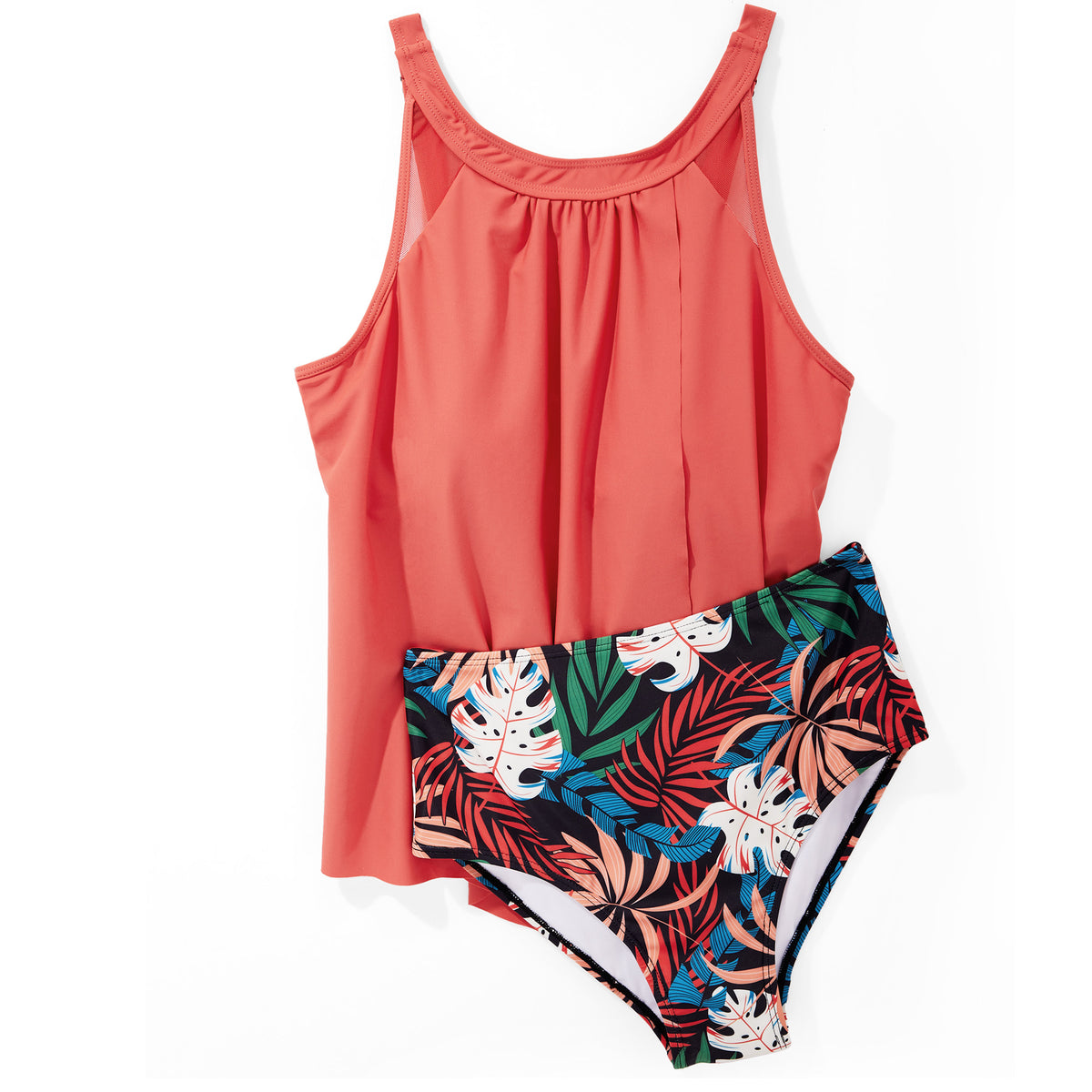 Tankini Flowy Elegance – Costume da Bagno con Top Lungo e Slip Coprente