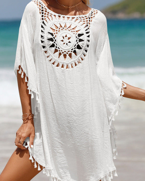 Copricostume Mare Crochet – Tunica da Spiaggia Boho Chic Leela Moda