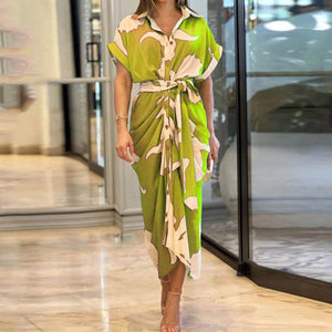 Vestito Midi Stampato Elegante
