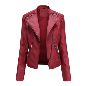 Giacca in Pelle Donna Elegante – Stile Deciso e Linee Snellenti – Valentina
