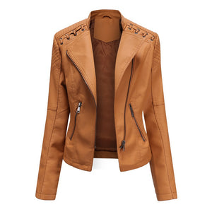 Giacca in Pelle Donna Elegante – Stile Deciso e Linee Snellenti – Valentina