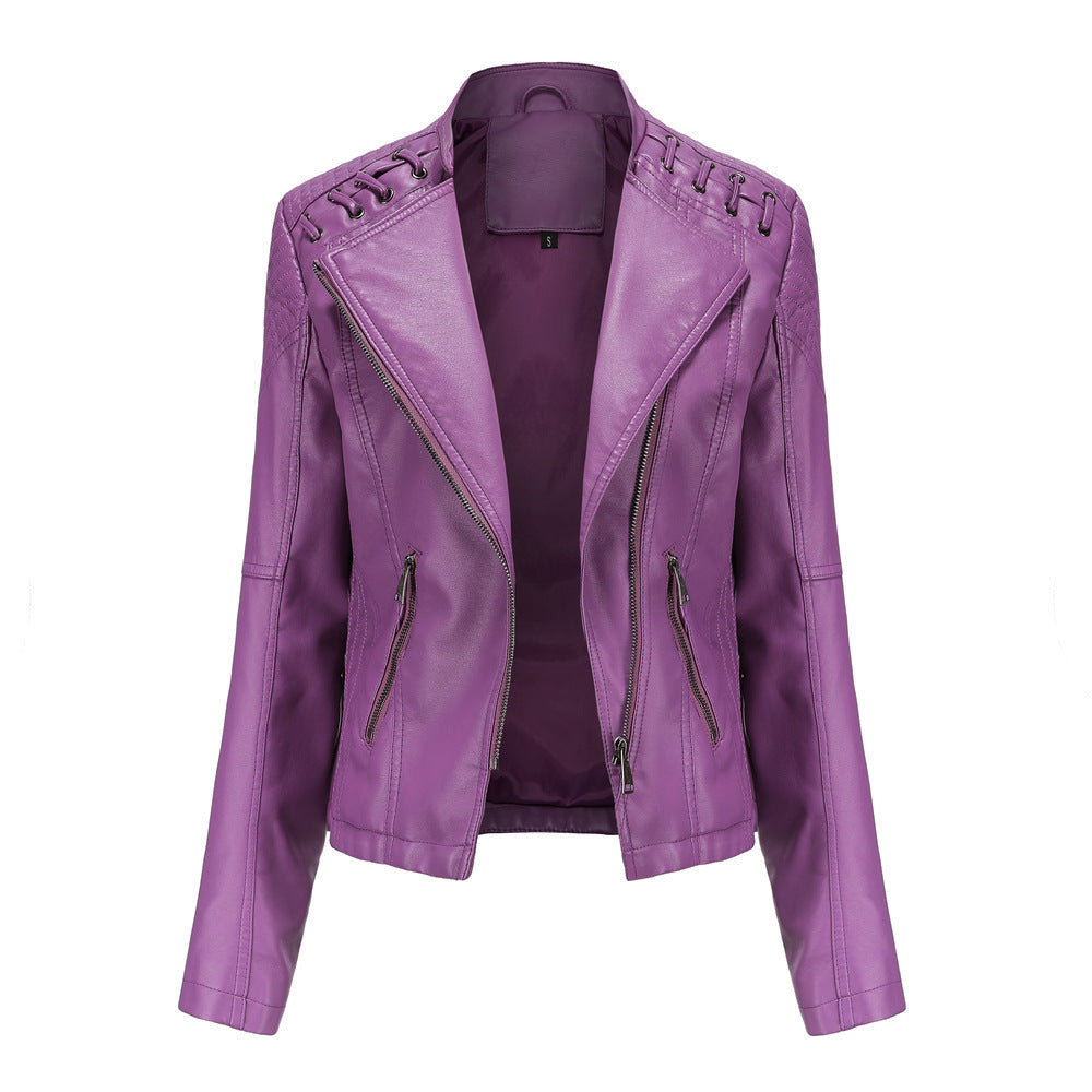 Giacca in Pelle Donna Elegante – Stile Deciso e Linee Snellenti – Valentina