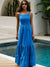 Vestito Lungo Brunca Elegante con Spalline e Bustino