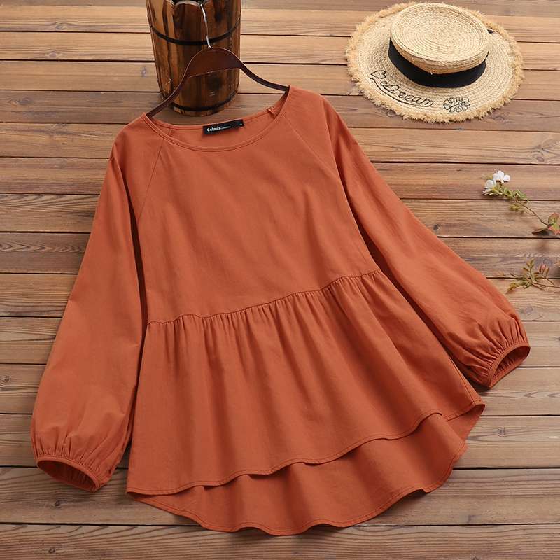 Giselle – Blusa Boho in Cotone Morbido a Maniche Lunghe