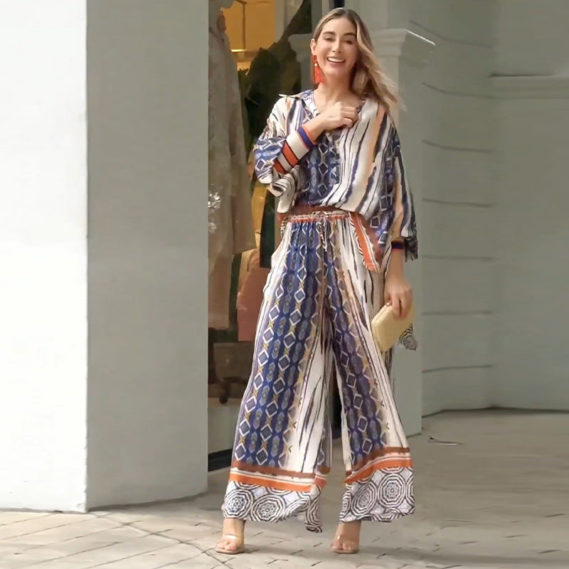 Esther - Set Camicia e Pantaloni Ampi Stile Bohemien