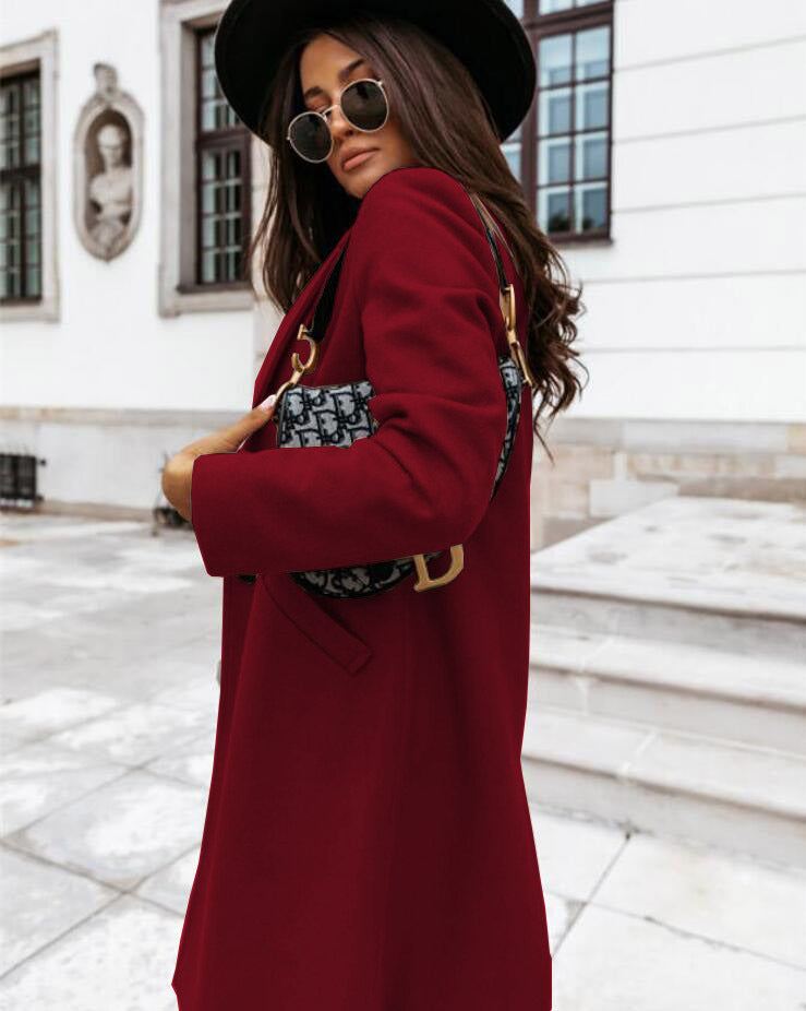 Cappotto Elegante con Collo Revers e Chiusura a Bottone - Giulia