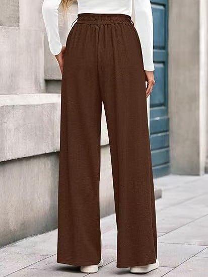 Pantaloni Donna Eleganti a Gamba Larga – Vita Alta Comoda e Stile Casual Chic – Elisa