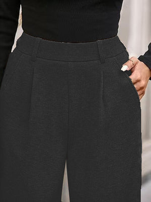 Pantaloni Donna Eleganti a Gamba Larga – Vita Alta Comoda e Stile Casual Chic – Elisa