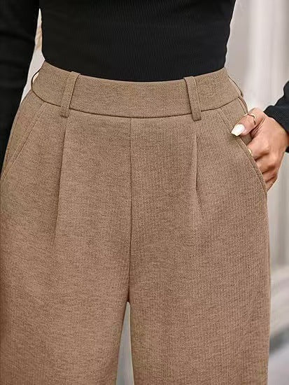 Pantaloni Donna Eleganti a Gamba Larga – Vita Alta Comoda e Stile Casual Chic – Elisa