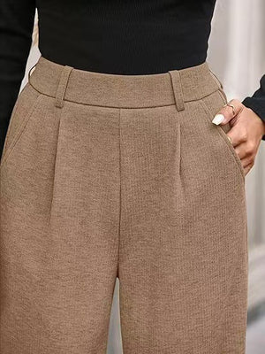 Pantaloni Donna Eleganti a Gamba Larga – Vita Alta Comoda e Stile Casual Chic – Elisa