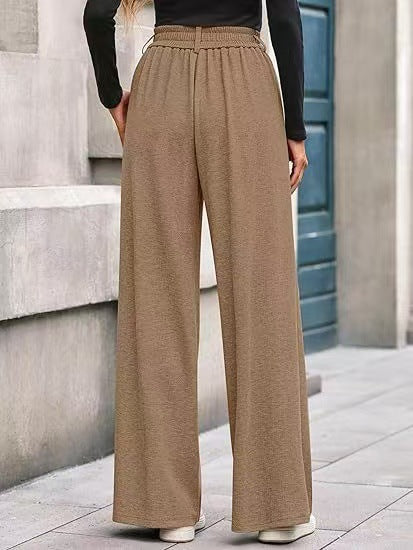 Pantaloni Donna Eleganti a Gamba Larga – Vita Alta Comoda e Stile Casual Chic – Elisa