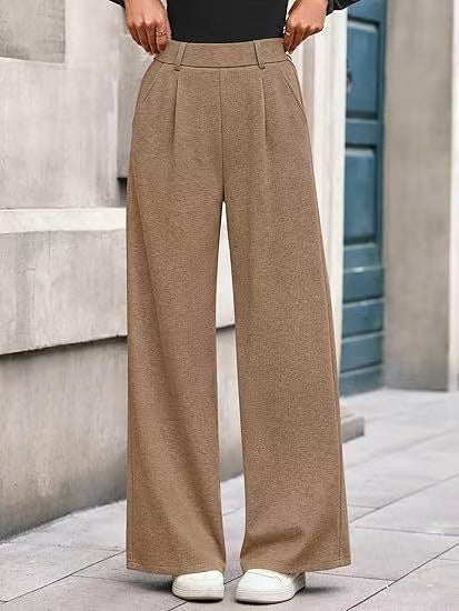 Pantaloni Donna Eleganti a Gamba Larga – Vita Alta Comoda e Stile Casual Chic – Elisa