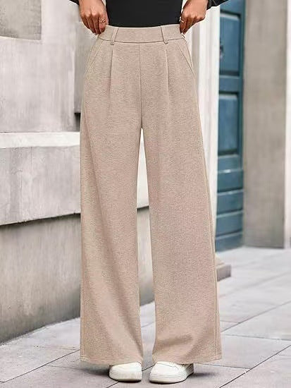 Pantaloni Donna Eleganti a Gamba Larga – Vita Alta Comoda e Stile Casual Chic – Elisa