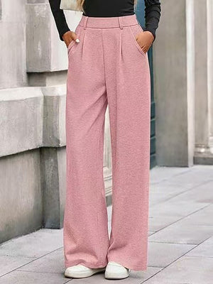 Pantaloni Donna Eleganti a Gamba Larga – Vita Alta Comoda e Stile Casual Chic – Elisa