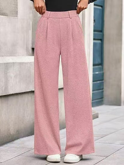 Pantaloni Donna Eleganti a Gamba Larga – Vita Alta Comoda e Stile Casual Chic – Elisa