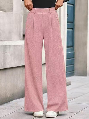 Pantaloni Donna Eleganti a Gamba Larga – Vita Alta Comoda e Stile Casual Chic – Elisa