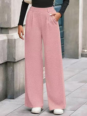 Pantaloni Donna Eleganti a Gamba Larga – Vita Alta Comoda e Stile Casual Chic – Elisa