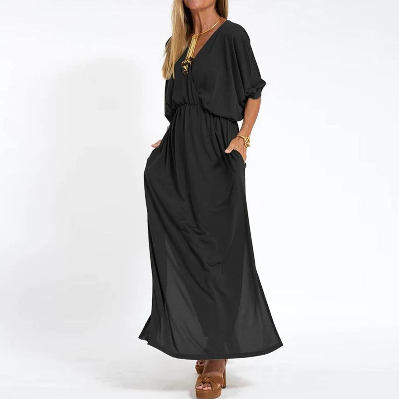 Vestito Lungo Elegante Louisa con Apertura Laterale