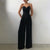 Tuta Lunga Femminile Sartoriale in Chiffon con Spalline