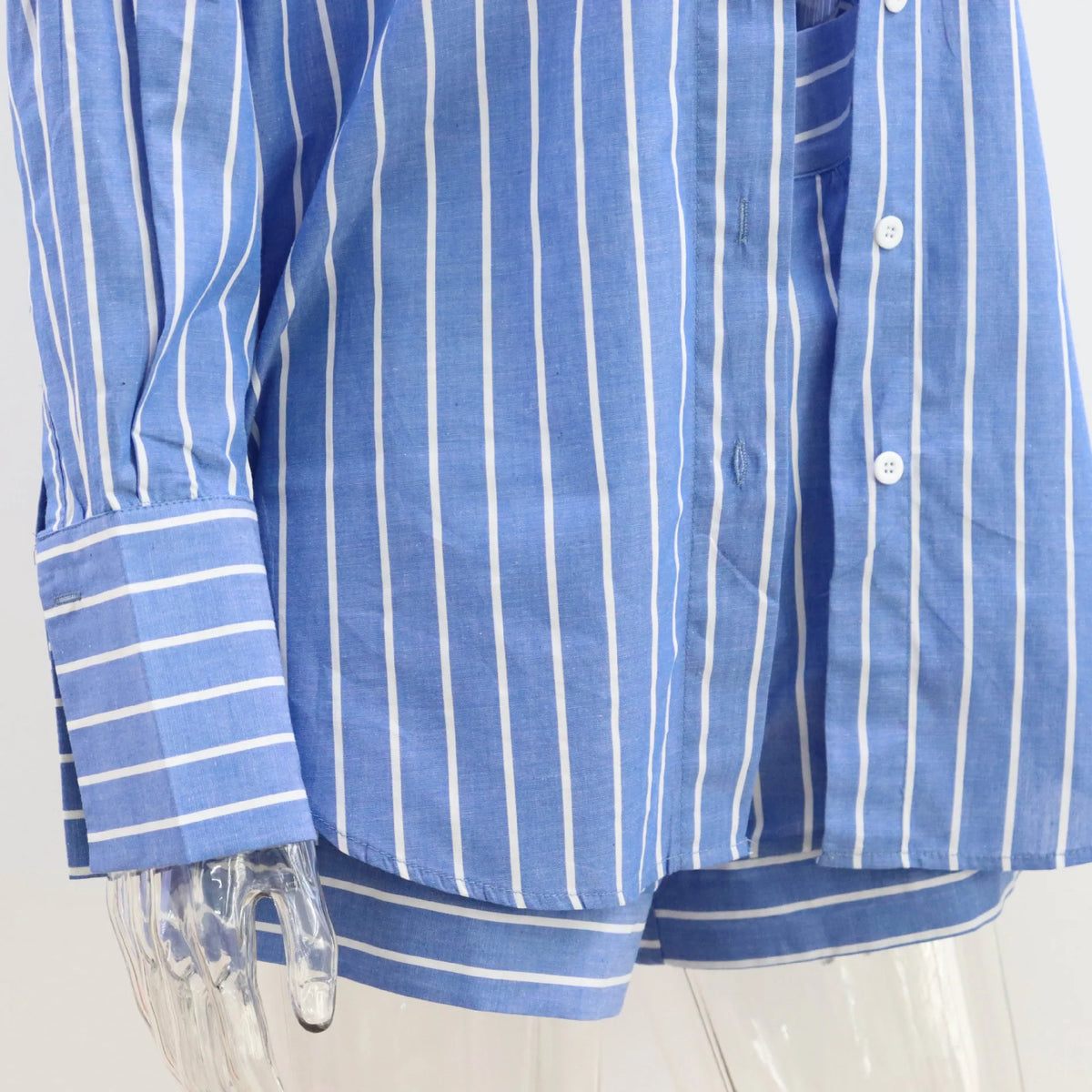 Set in Cotone a Righe Elegante - Camicia e Pantaloncini