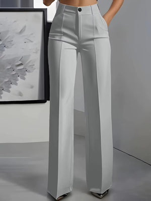 Pantaloni Eleganti Donna a Vita Alta e Gamba Larga – Comfort Sartoriale e Silhouette Slanciata – Claudia
