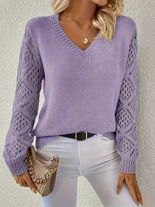Maglione Donna con Scollo a V – Eleganza Leggera e Comfort Quotidiano – Teresa