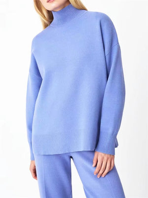 Completo Donna in Maglia con Dolcevita e Pantaloni a Gamba Larga – Morbidezza ed Eleganza Minimal – Martina