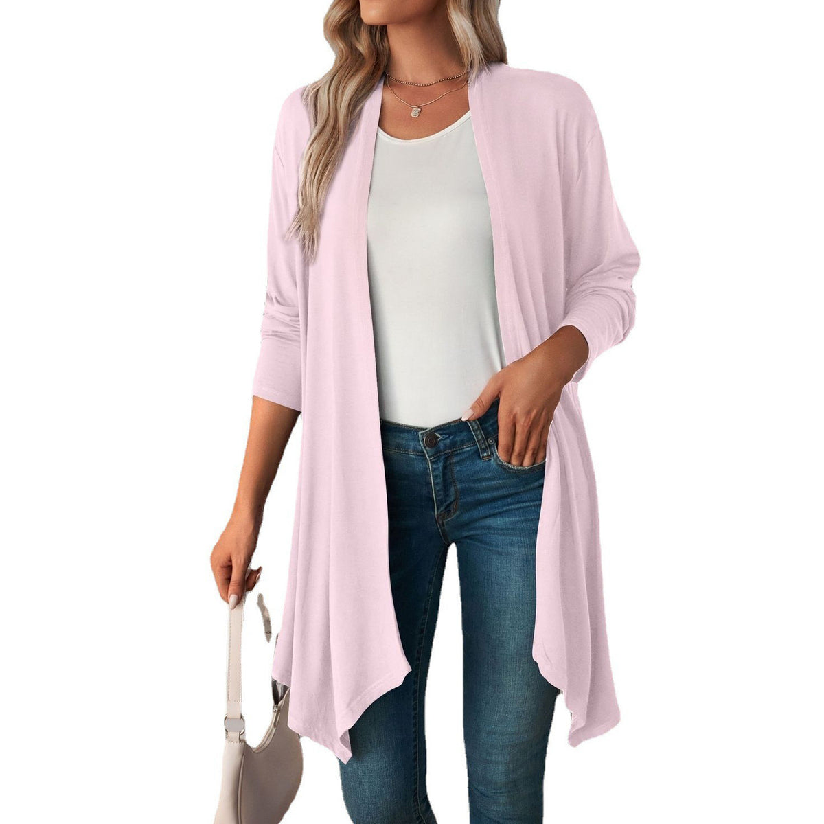 Cardigan Donna Lungo Elegante Elena – Leggero e Fluido per Look Versatili