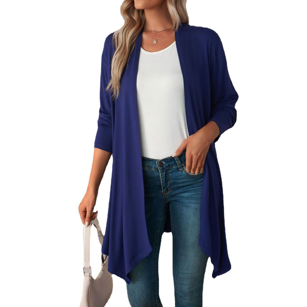 Cardigan Donna Lungo Elegante Elena – Leggero e Fluido per Look Versatili