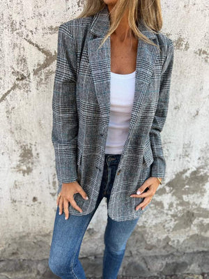 Serena - Blazer Donna Elegante Invernale a Quadri