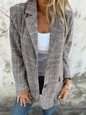 Serena - Blazer Donna Elegante Invernale a Quadri