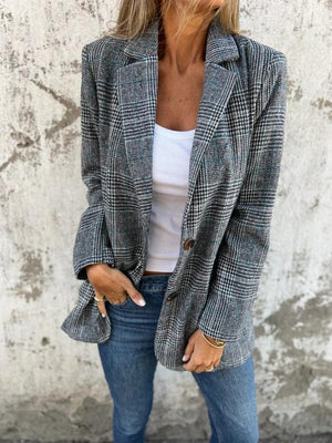 Serena - Blazer Donna Elegante Invernale a Quadri